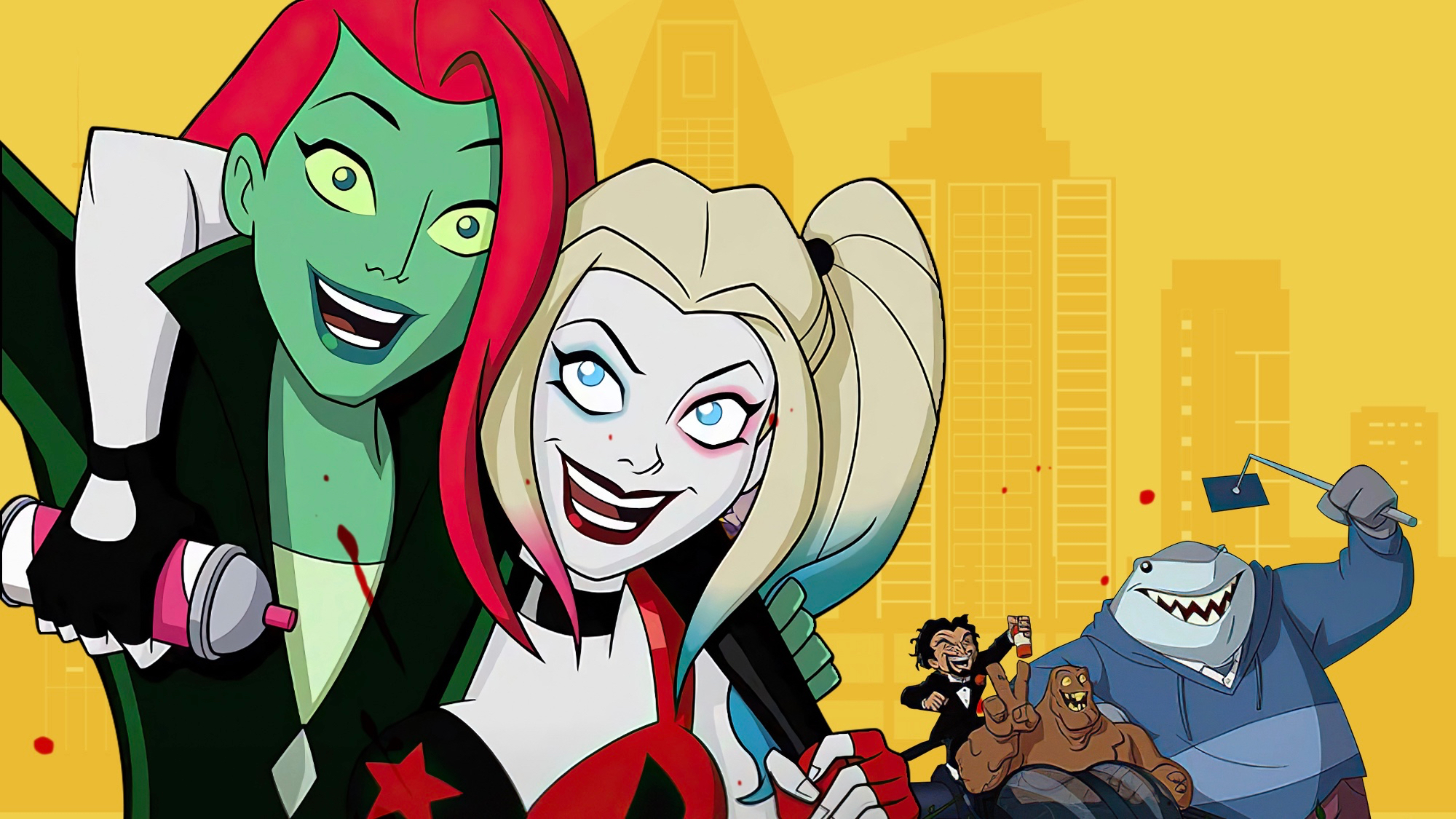 Harley Quinn TV Show HD Wallpaper: Bold & Playful Gotham Squad