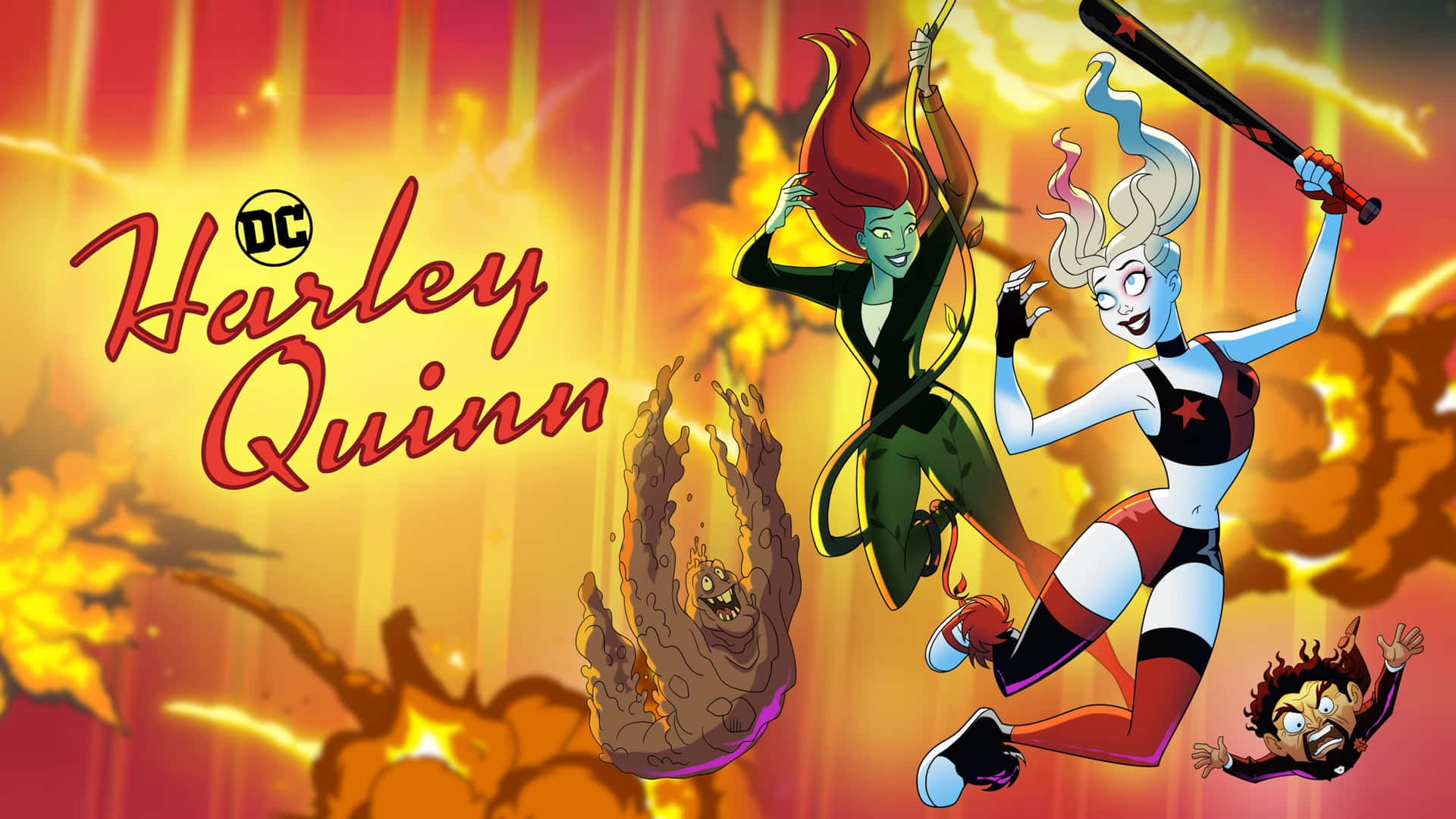 Download Harley Quinn Animated Series Poster Background
