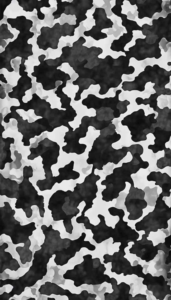A textured fabric pattern of black and white camouflage. Wallpaper [af4e6fdcaa8f4b08a697]