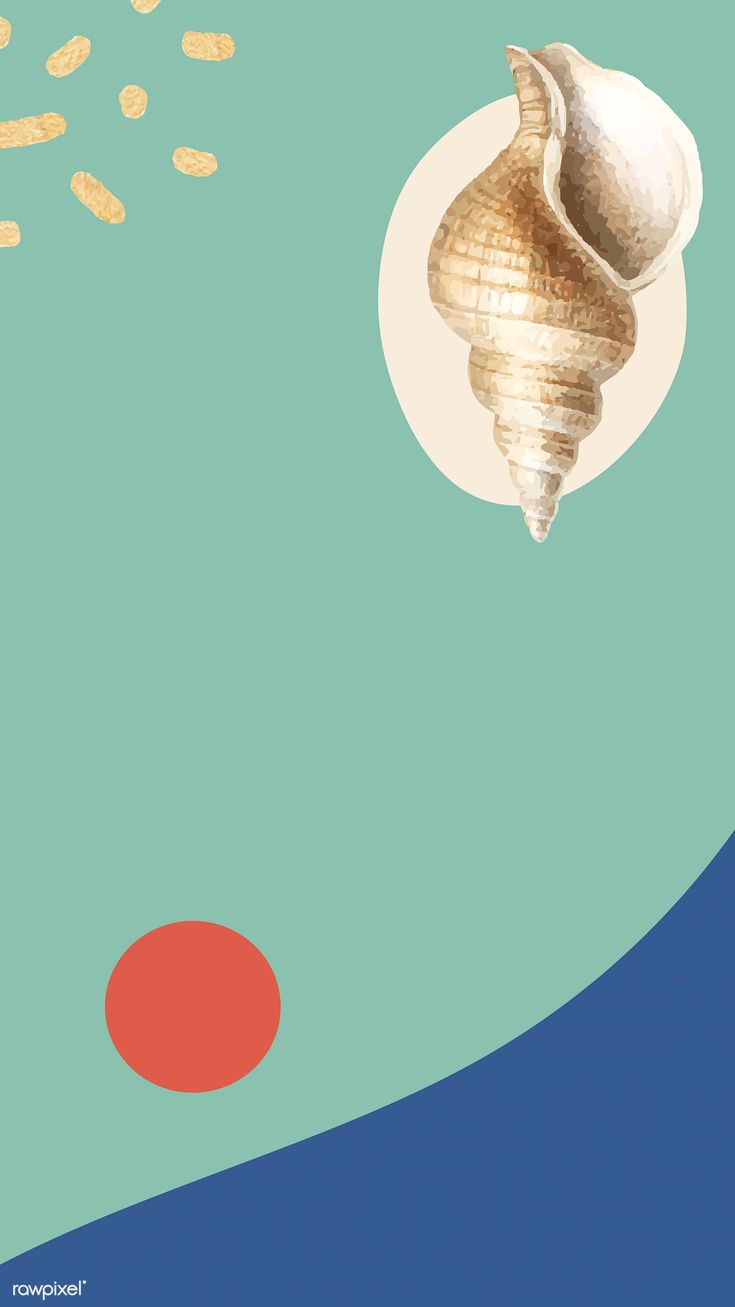 Download premium vector of Conch shell pattern on green mobile phone wallpaper vector by katie about wallpaper, mobile wallpaper, background, green background, and aesthetic 1219350