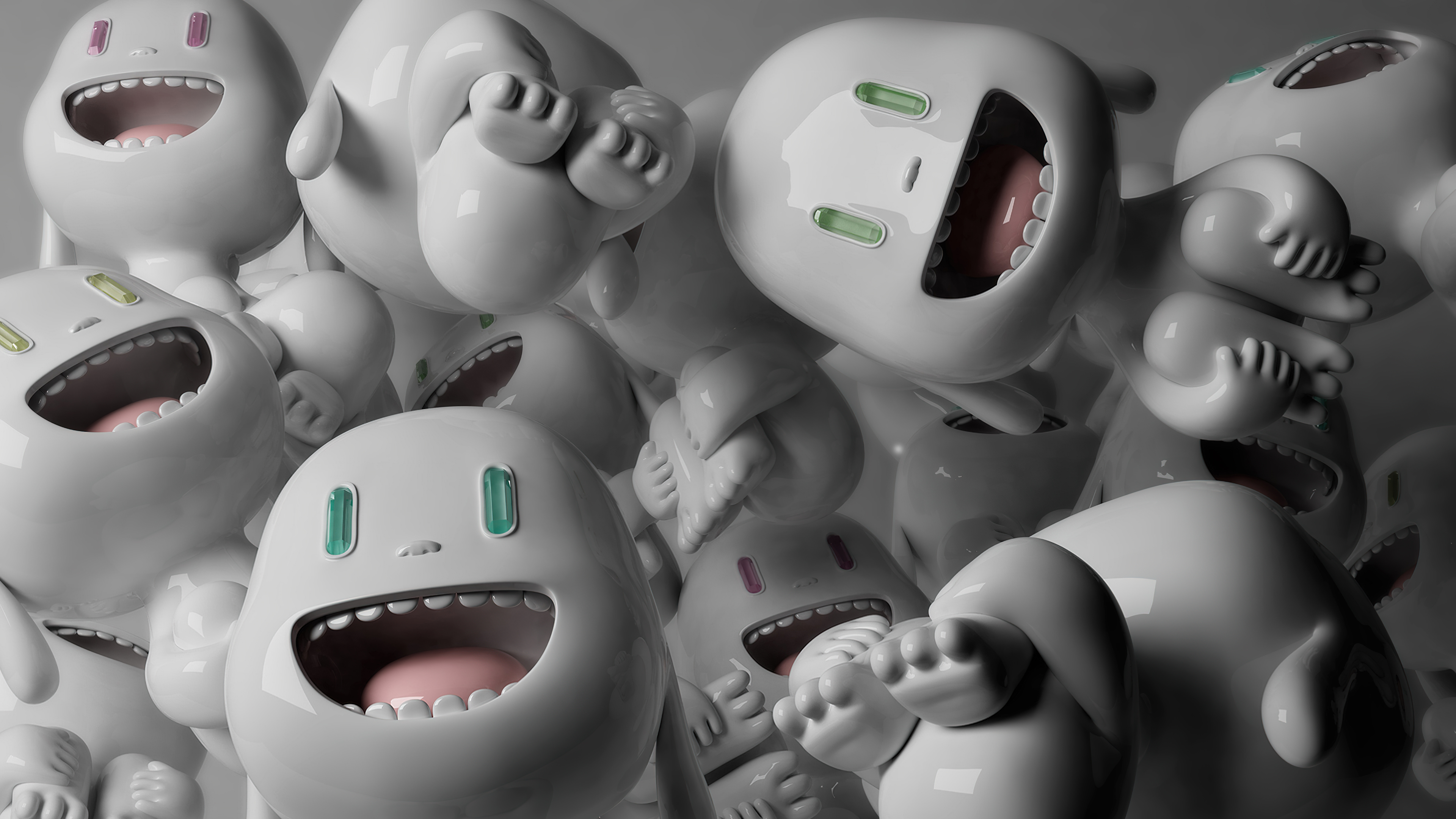 3D Wallpaper 4K, Smileys, Windows 7, Funny, Stock