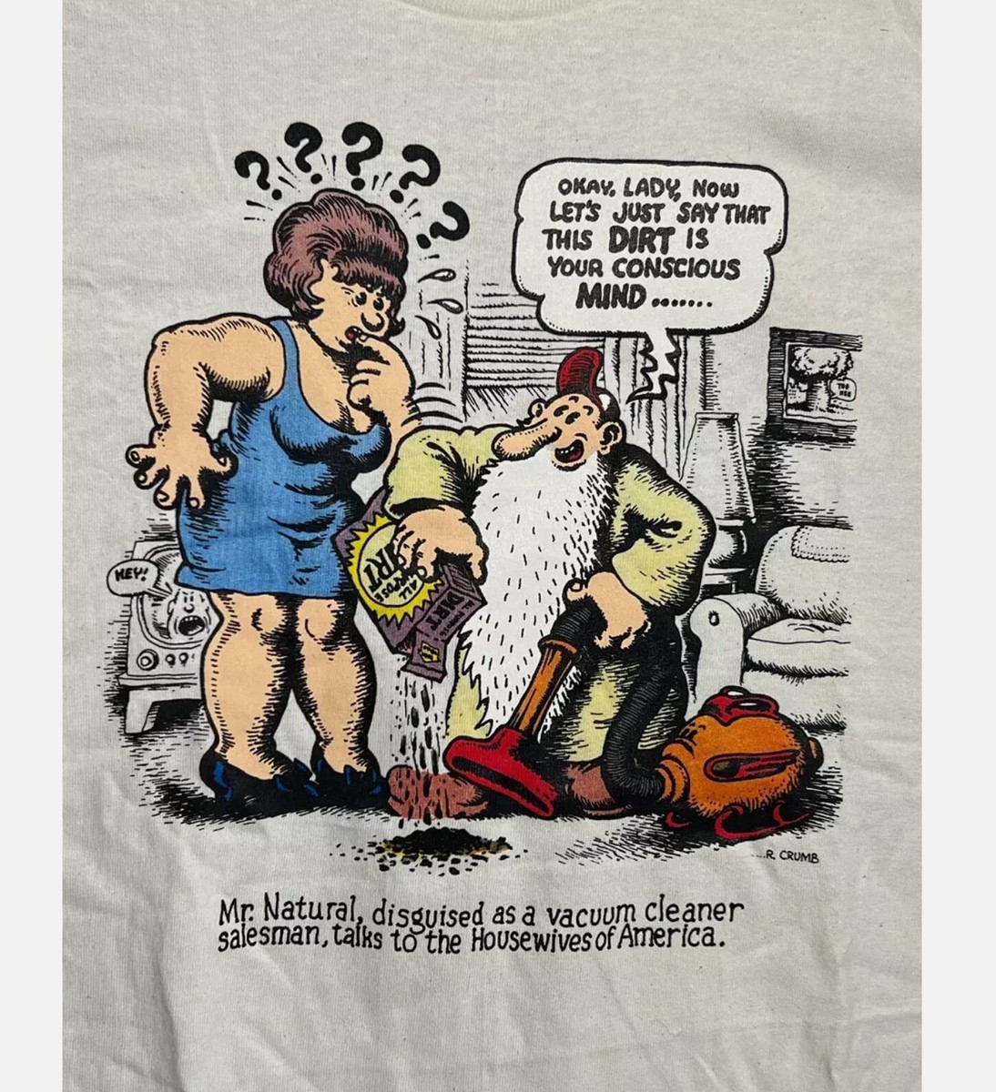 Keep On Truckin 1990s MR NATURAL ROBERT CRUMB T Shirt Classic S 5XL