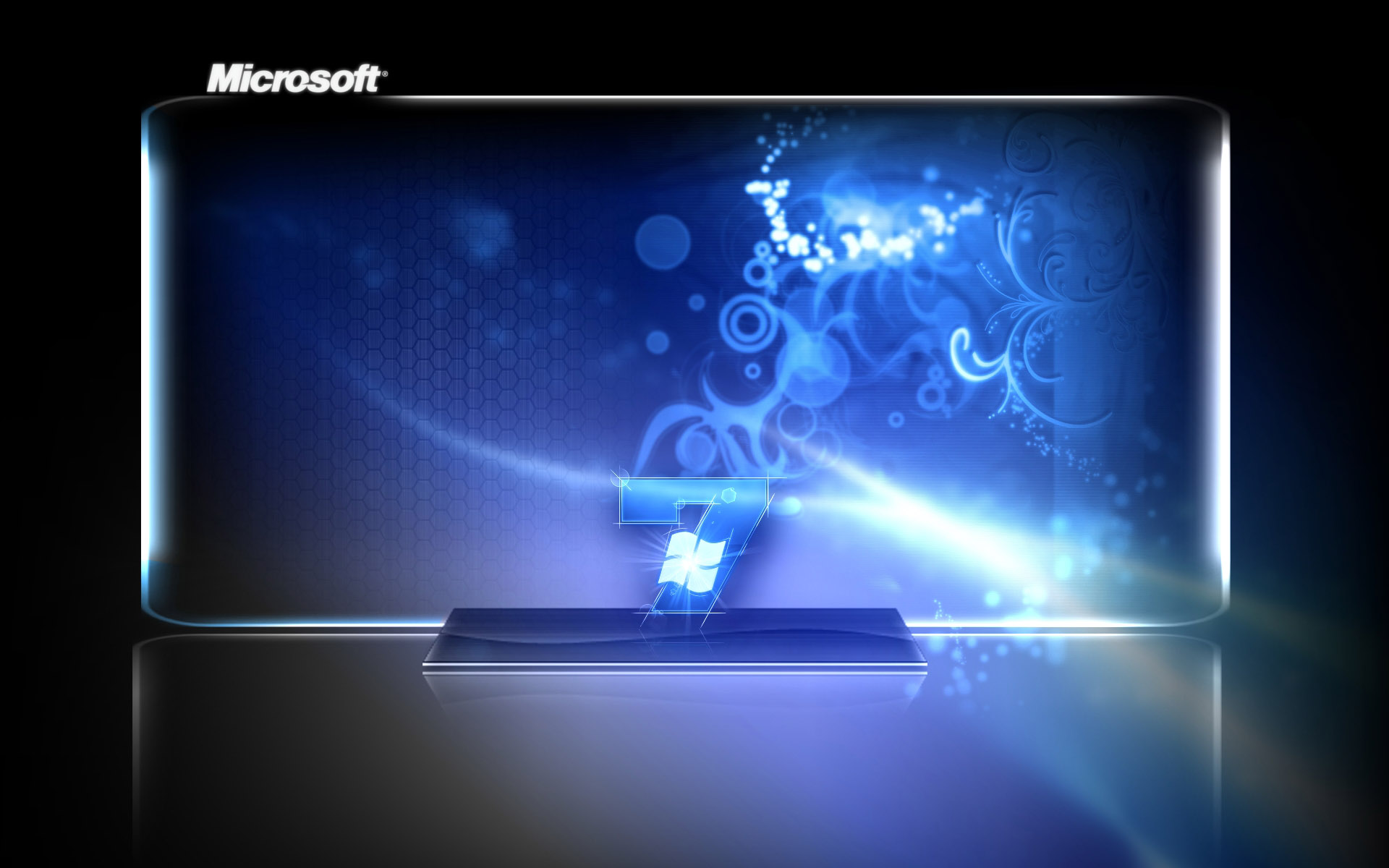 HD Wallpaper of Microsoft Windows 7 3D Logo Design