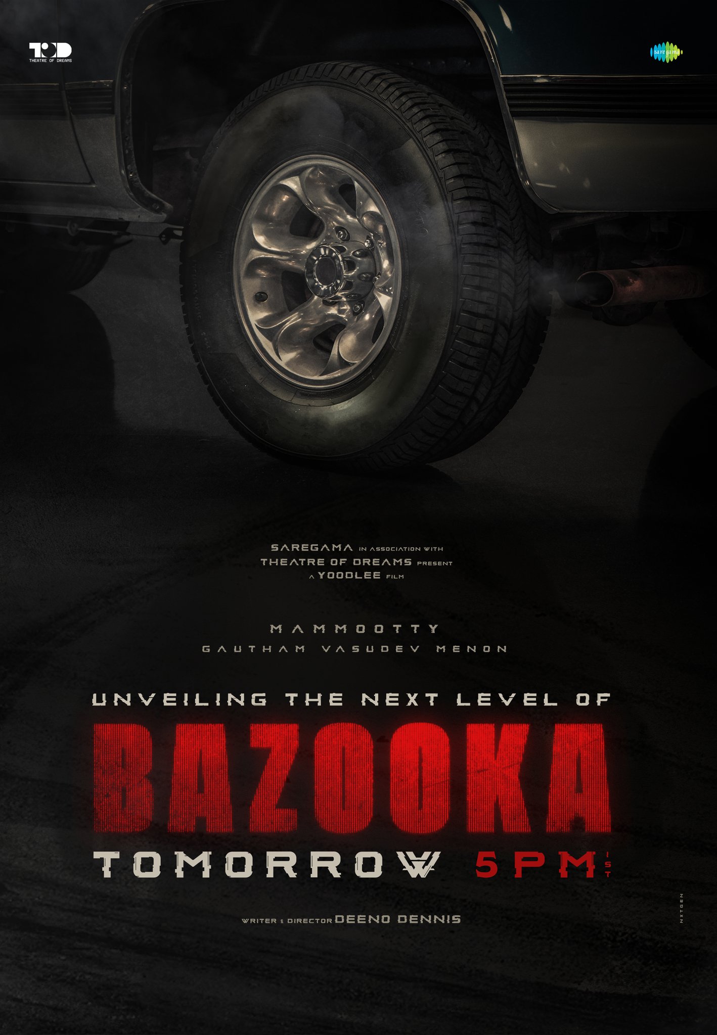 Kerala Film Forum - #Bazooka new poster tomorrow at 5PM.!! #Mammootty