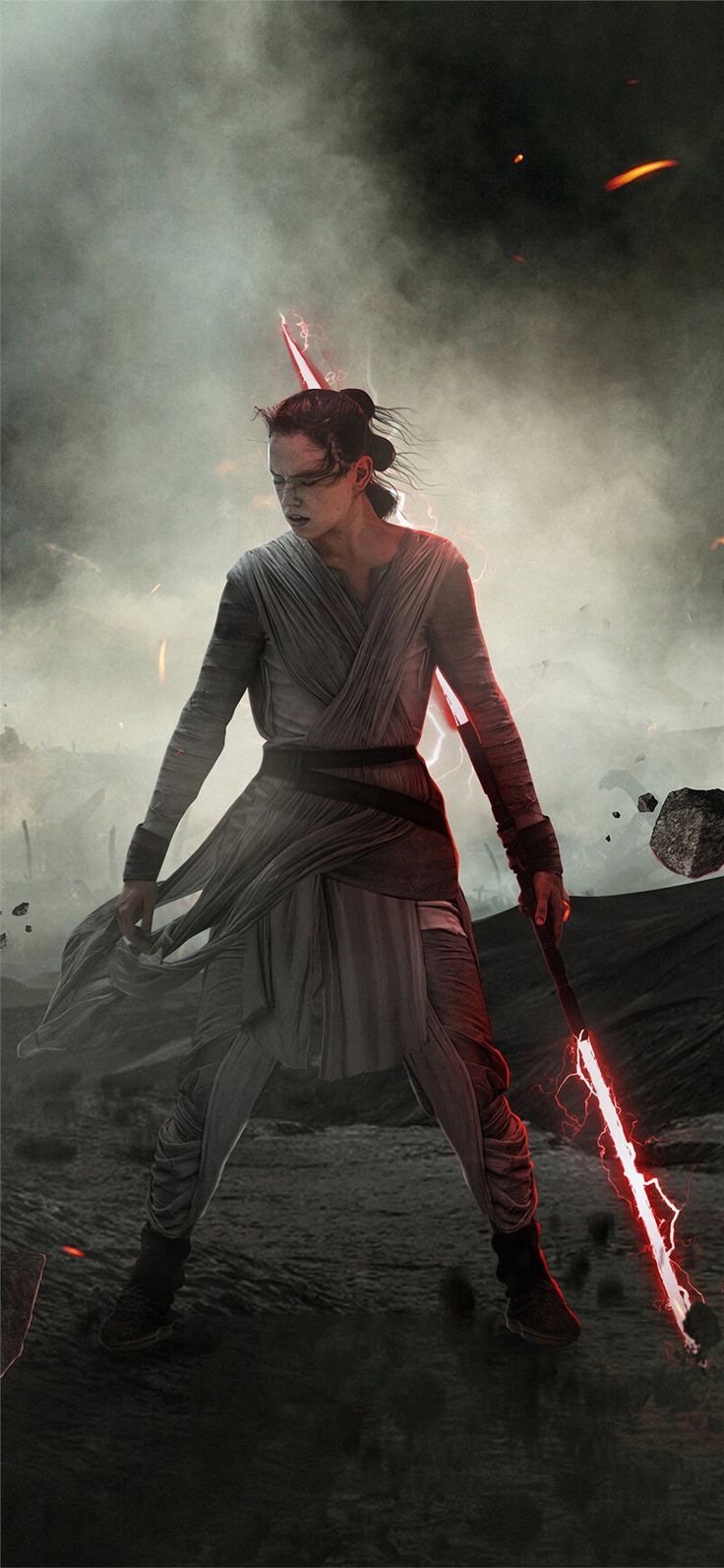 dark rey star wars the rise of skywalker iPhone X Wallpaper