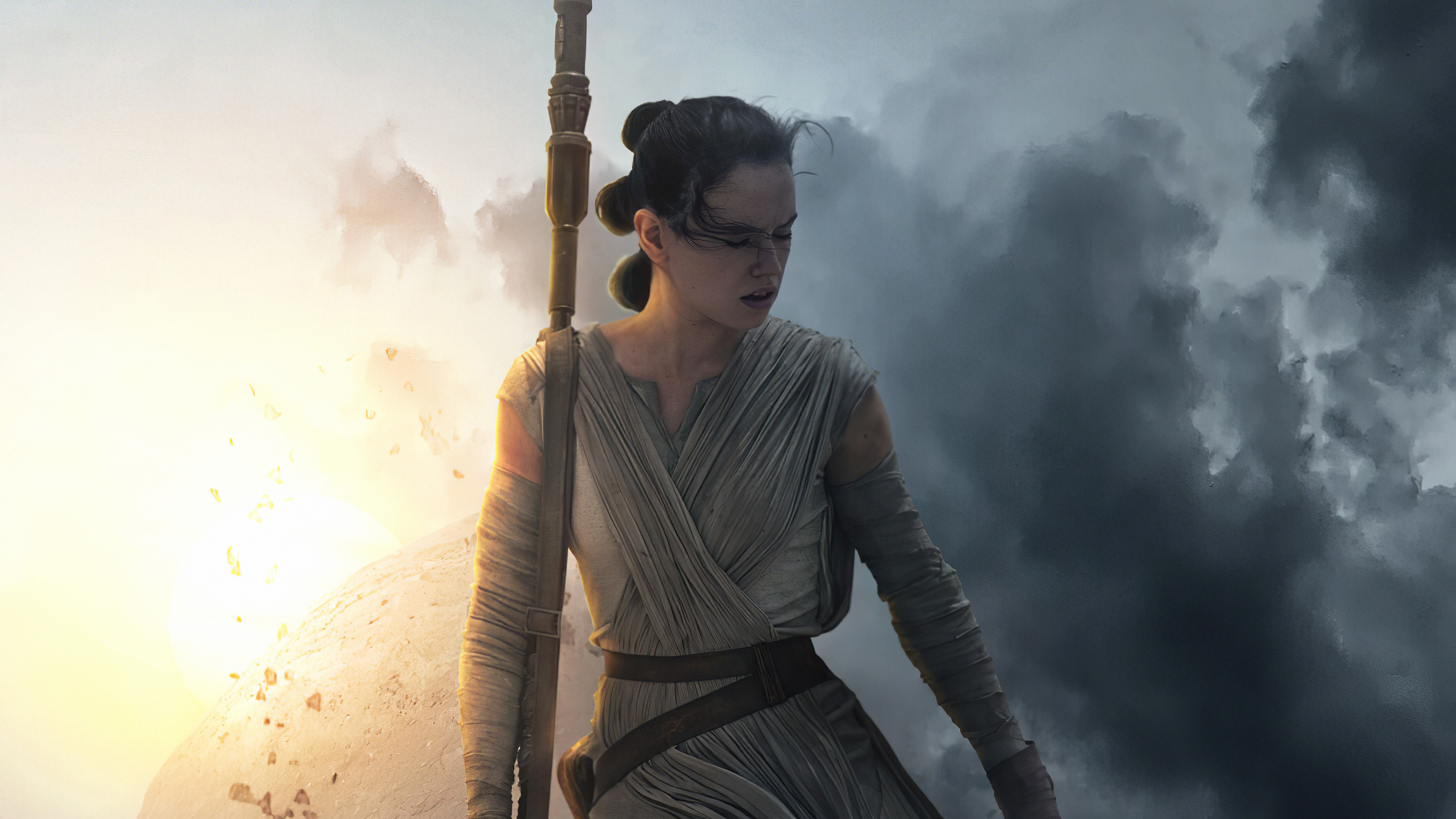 Download Rey (Star Wars) Star Wars Movie Star Wars: The Rise Of Skywalker 4k Ultra HD Wallpaper