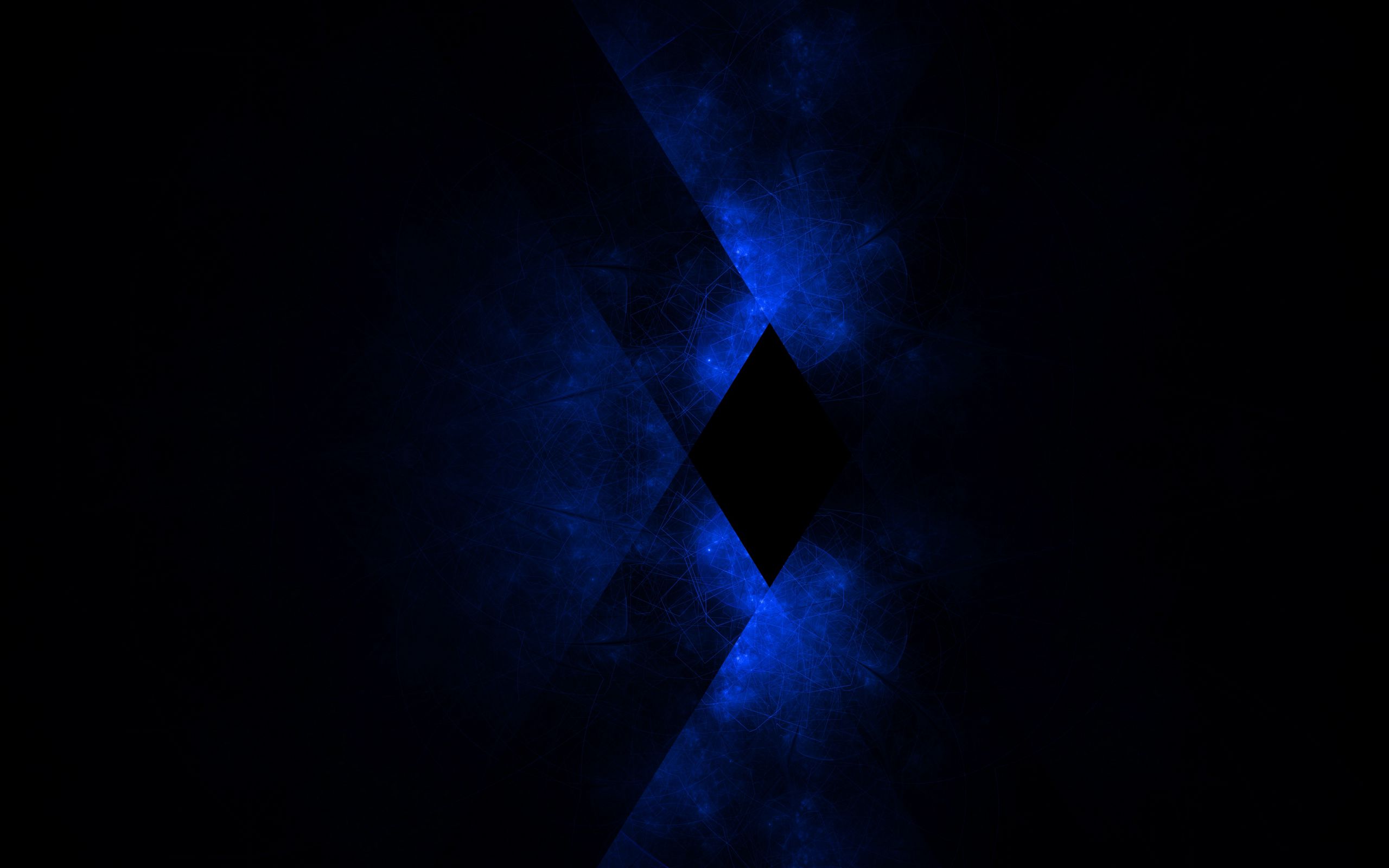 Download wallpaper 2560x1600 dark, blue, abstraction, rhombus, cross widescreen 16:10 HD background