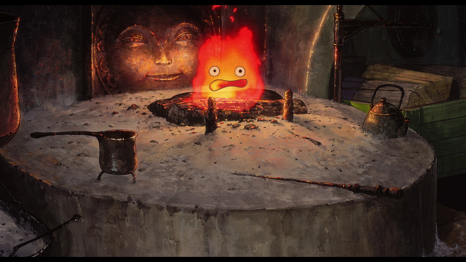 Calcifer from the anime adaptation of Howl's Moving Castle