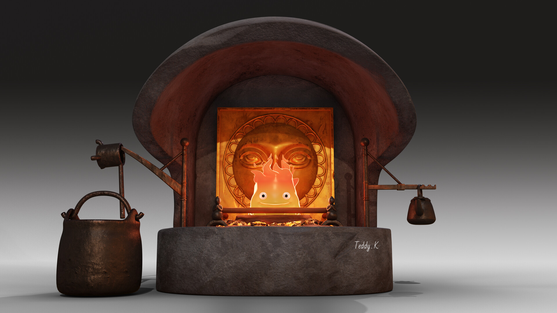 캘시퍼 3D / Howl's Moving Castle Calcifer 3D