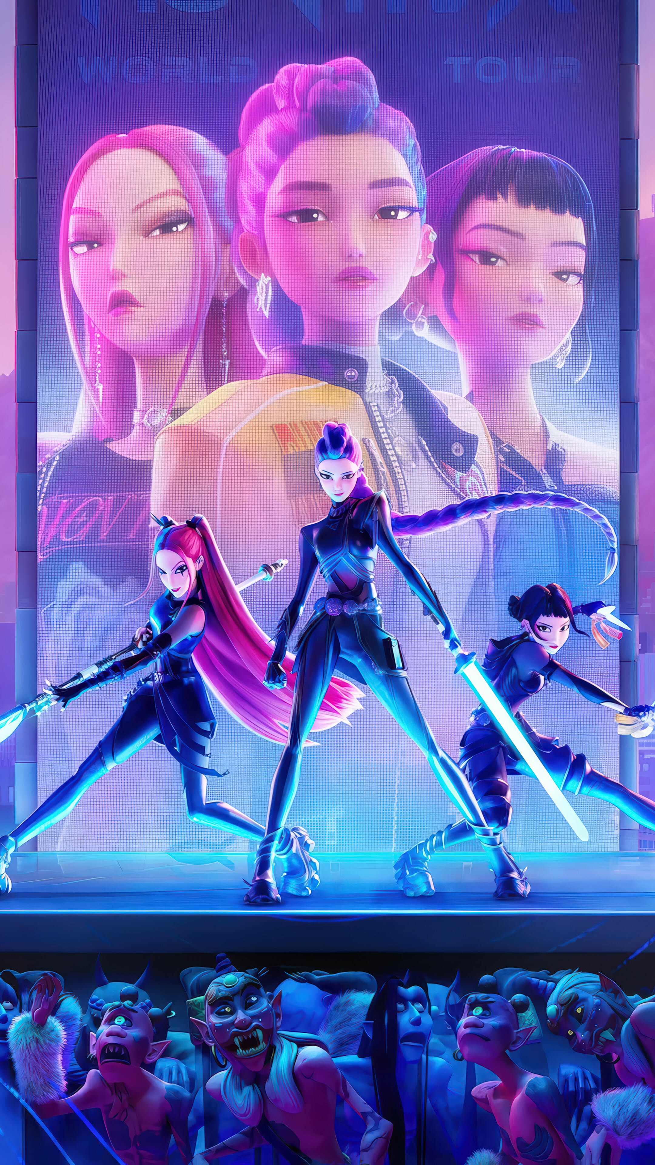 KPop Demon Hunters Netflix 4K Wallpaper iPhone HD Phone g