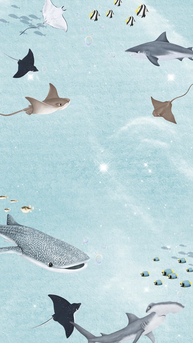 Whale shark, blue desktop wallpaper. Premium Photo Illustration