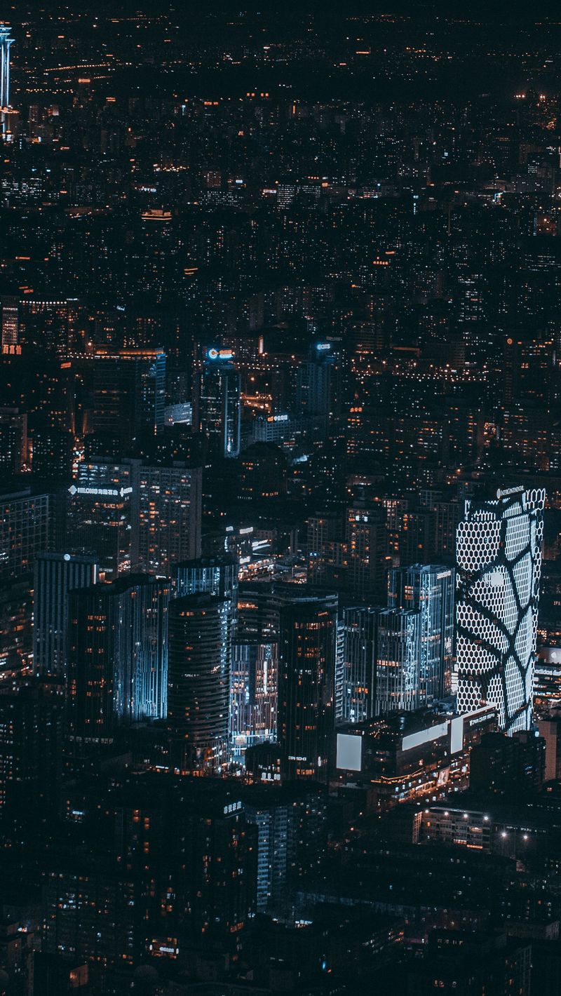 Download Wallpaper 800x1420 Beijing, China, Night City, View From Above, Skyscrapers Iphone Se 5s 5c 5 For Parallax HD Background