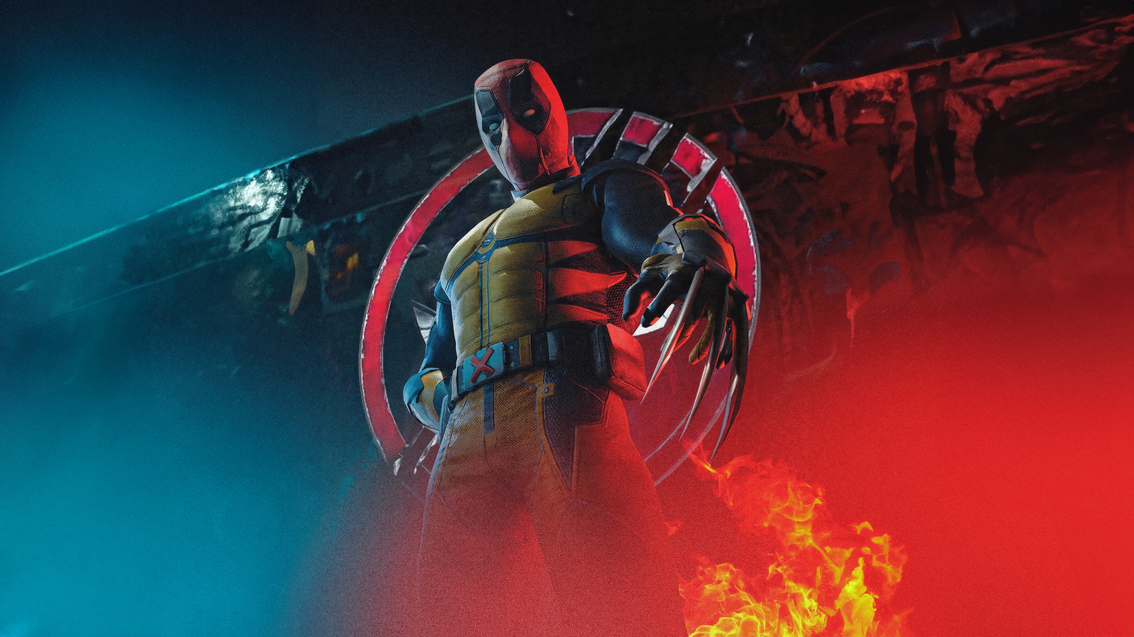 Wallpaper chaos, deadpool, claws for mobile and desktop, section фильмы, resolution 3840x2160