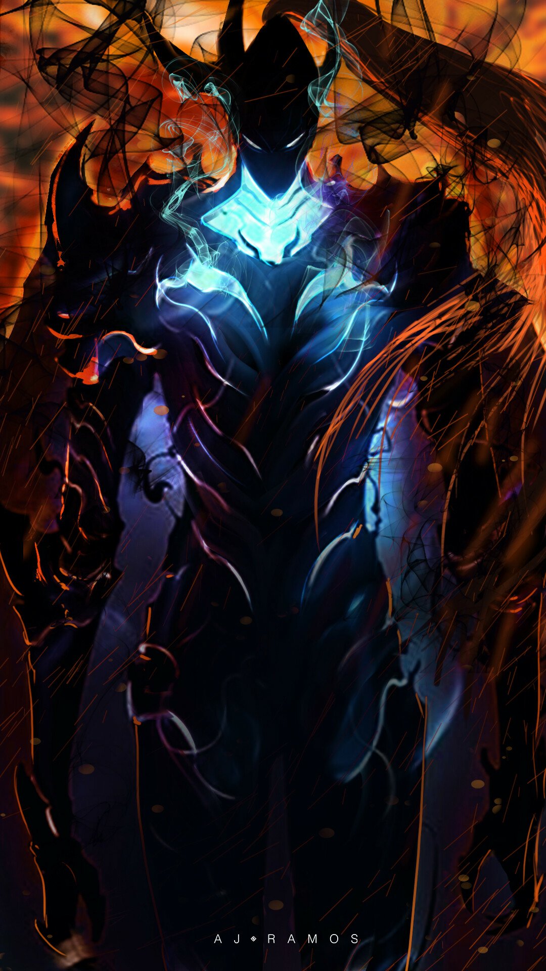 Solo Leveling Blaze: Epic Anime Phone Wallpaper