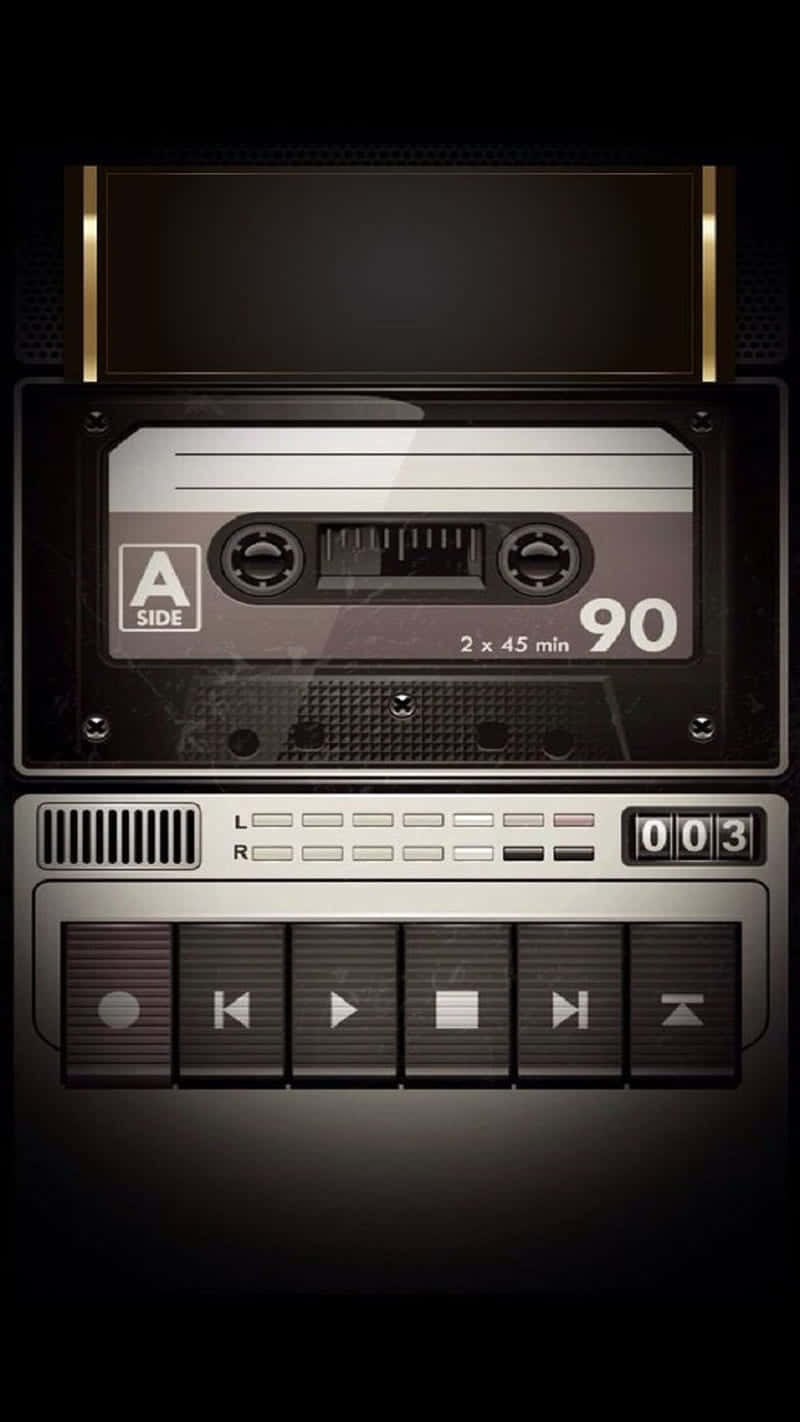 Download Black Radio Cassette Recorder Icon Wallpaper