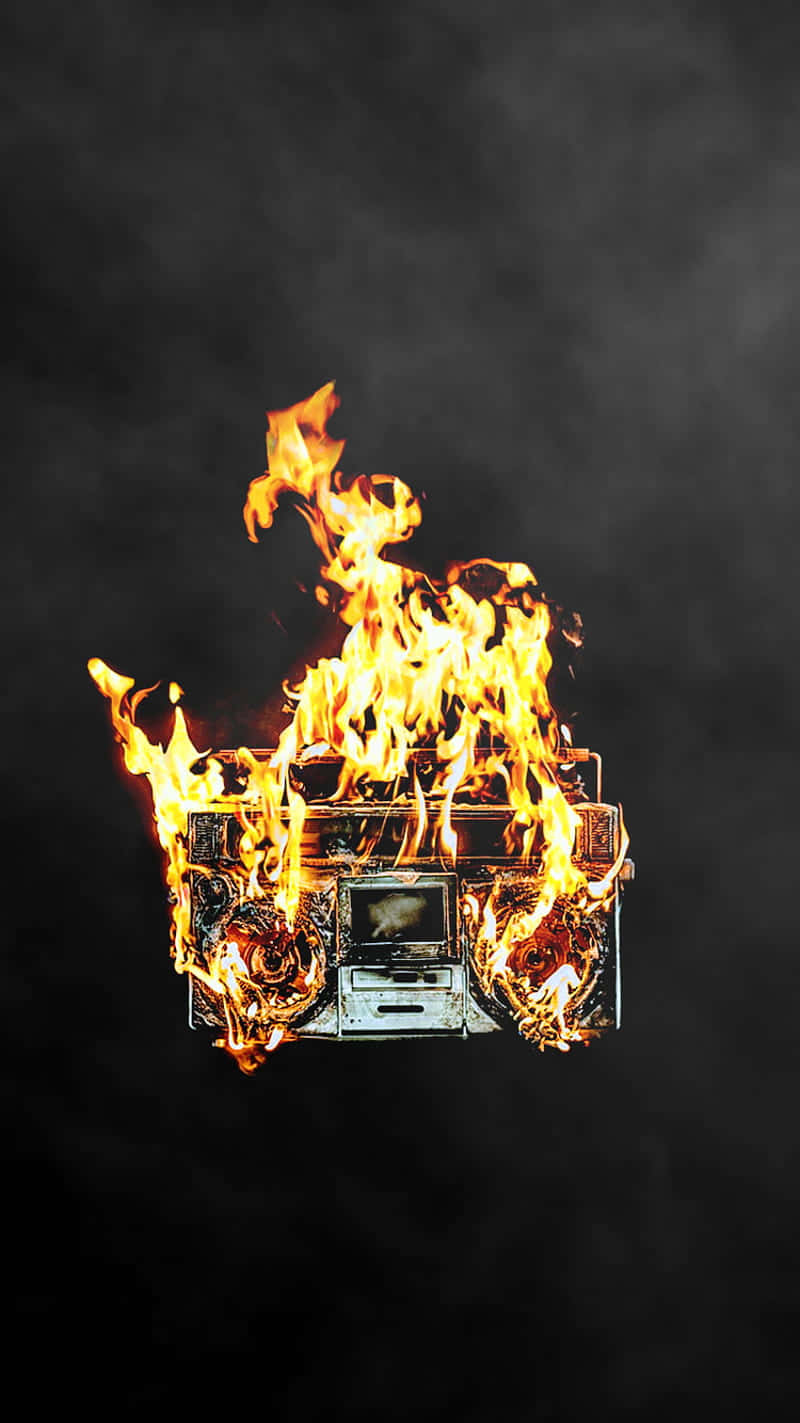 Download Radio On Fire Digital Art Wallpaper