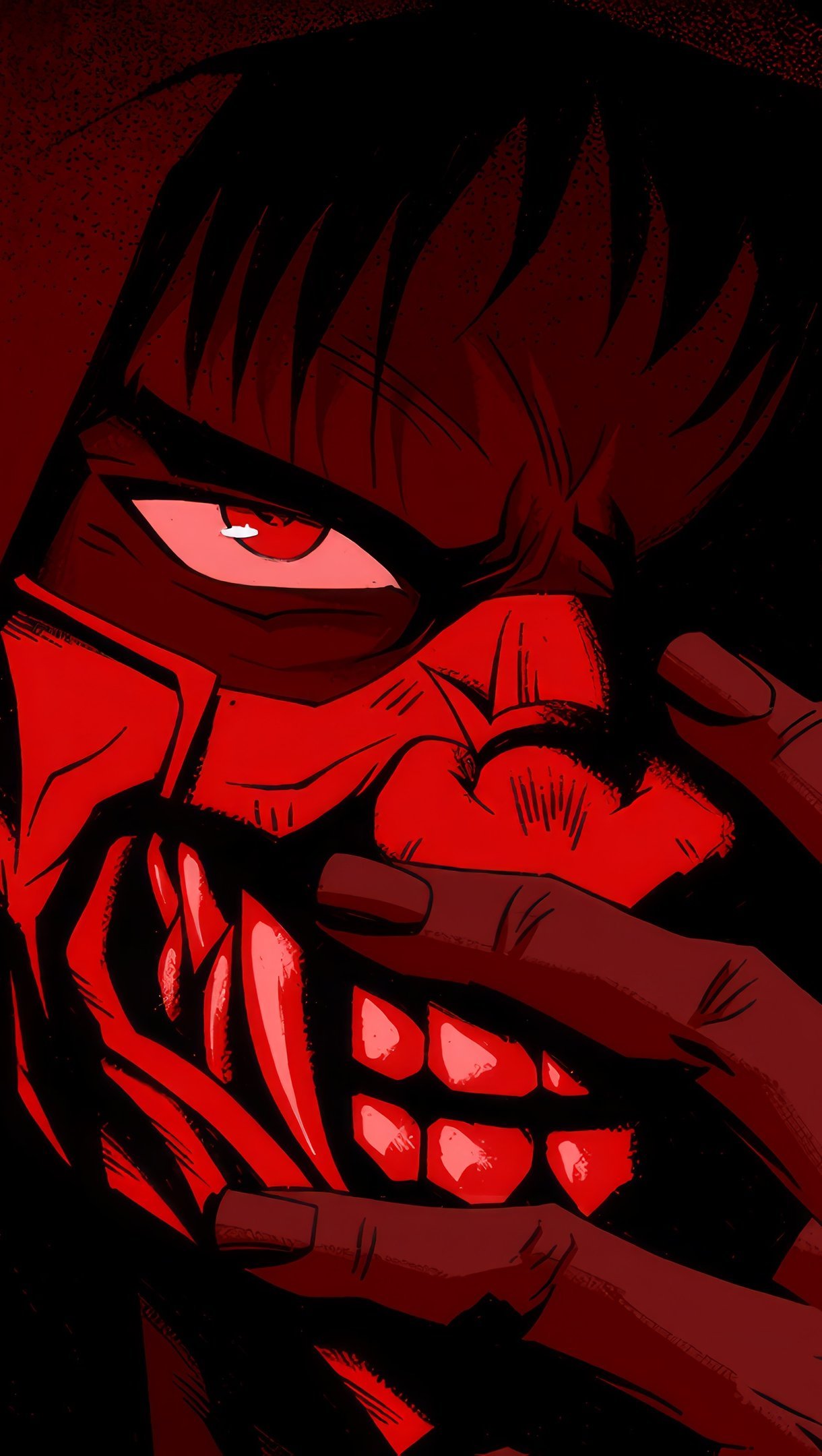 Ninja Kamui with Oni Mask Anime Wallpaper 4k for iPhone and Mobile Phone
