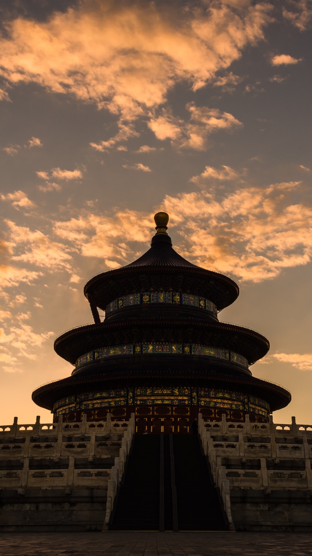 Temple Of Heaven, Dusk, Clouds, Beijing, China 1080x1920 IPhone 8 7 6 6S Plus Wallpaper, Background, Picture, Image