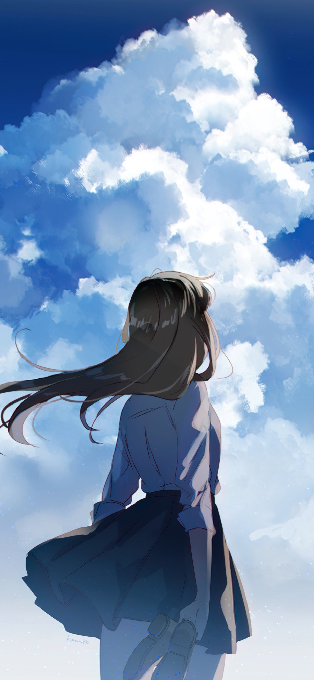 Download Cloud Anime Girl Anime Girl Phone Wallpaper