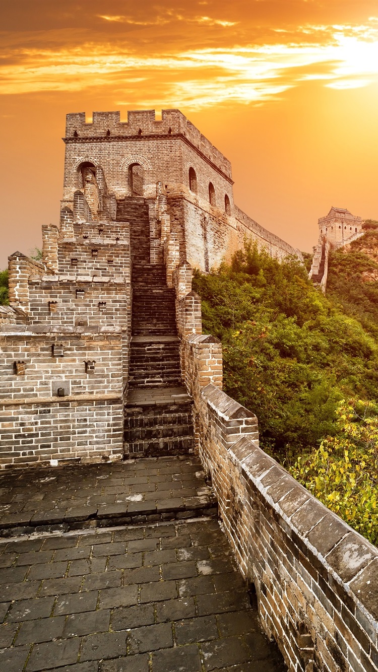 Great Wall, Beijing, China, Sunset 750x1334 IPhone 8 7 6 6S Wallpaper, Background, Picture, Image