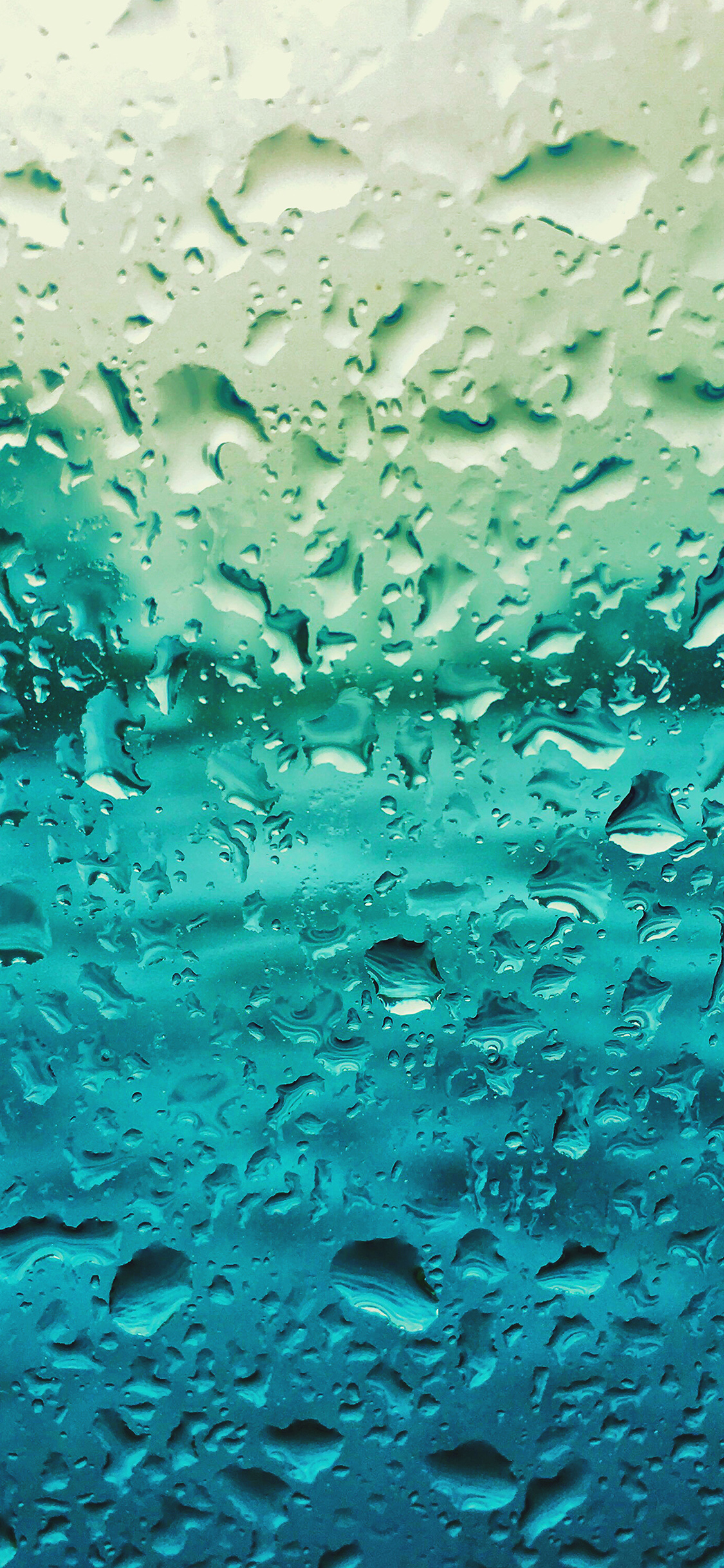 rain drop window blue pattern