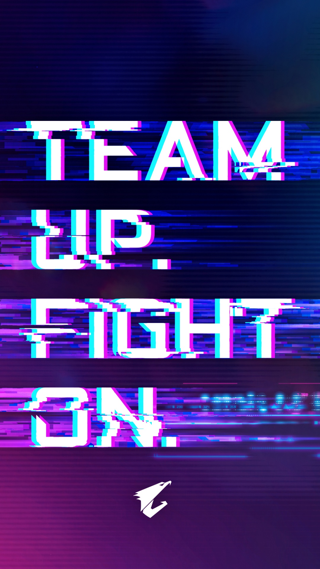 Team up Fight on Wallpaper 4K, Glitch art, Gigabyte AORUS Gaming