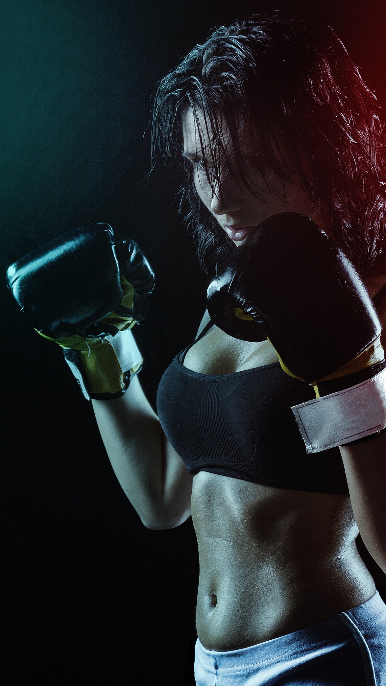 Boxing Wallpaper 4K, Woman, Boxer, Gloves