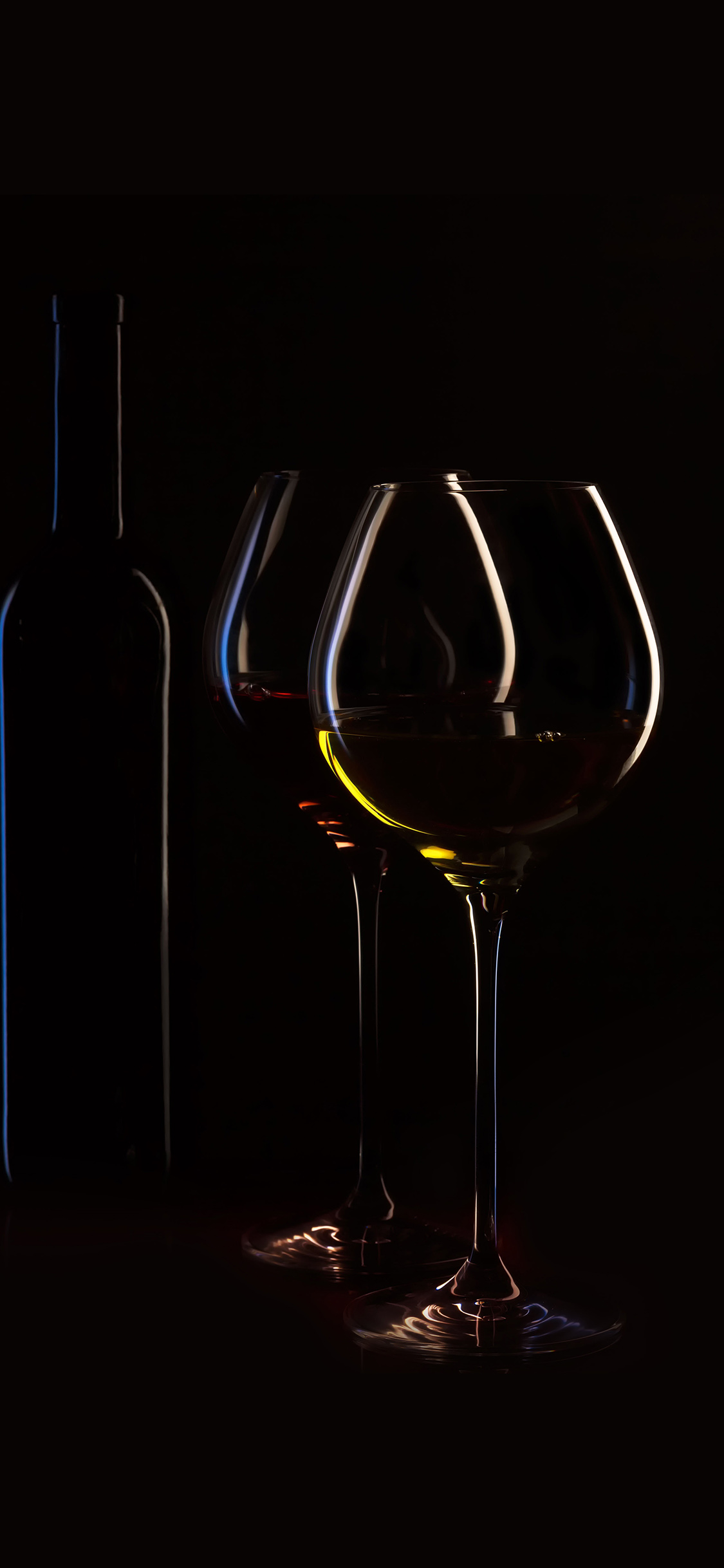 iPhone X wallpaper. wine bottle dark black party