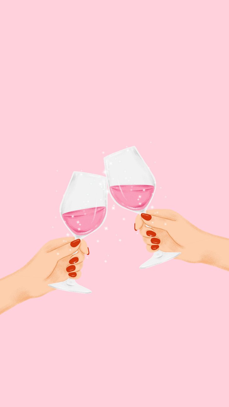 Clinking wine glasses iPhone wallpaper