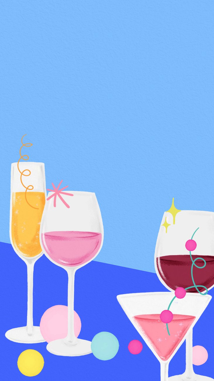 Clinking wine glasses iPhone wallpaper