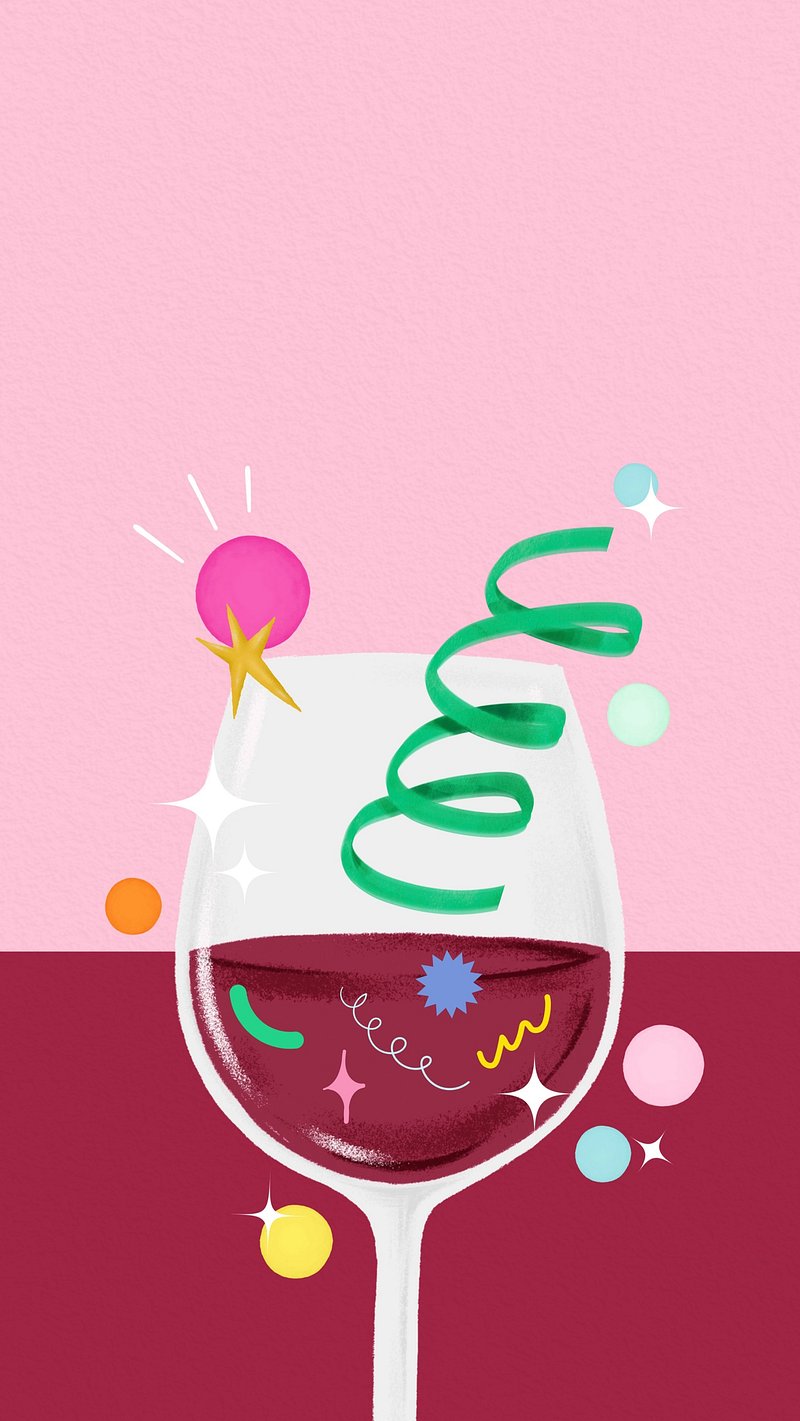 Celebration wine glass iPhone wallpaper