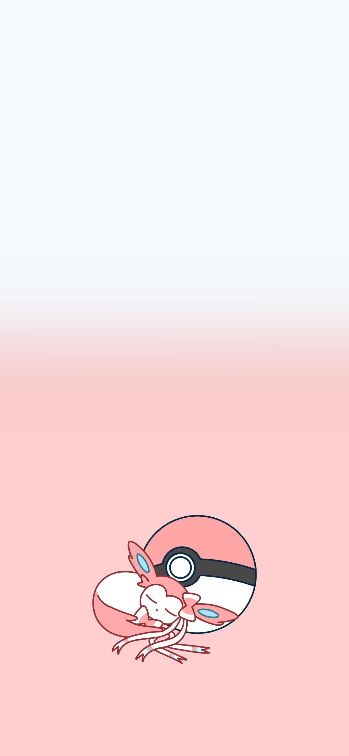 Have some sleeping eeveelution wallpaper (umbreon, sylveon, and jolteon)