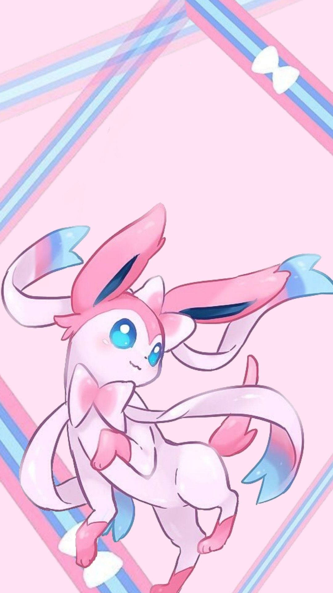 Download Sweet cuddles with a Sylveon. Wallpaper