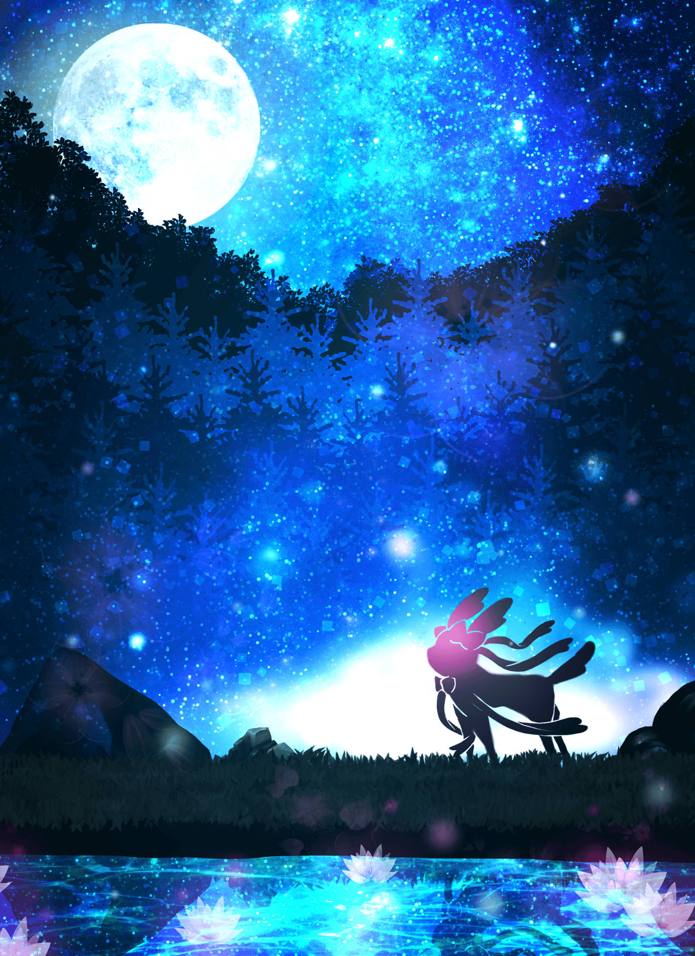 Download The starry skies of Sylveon. Wallpaper