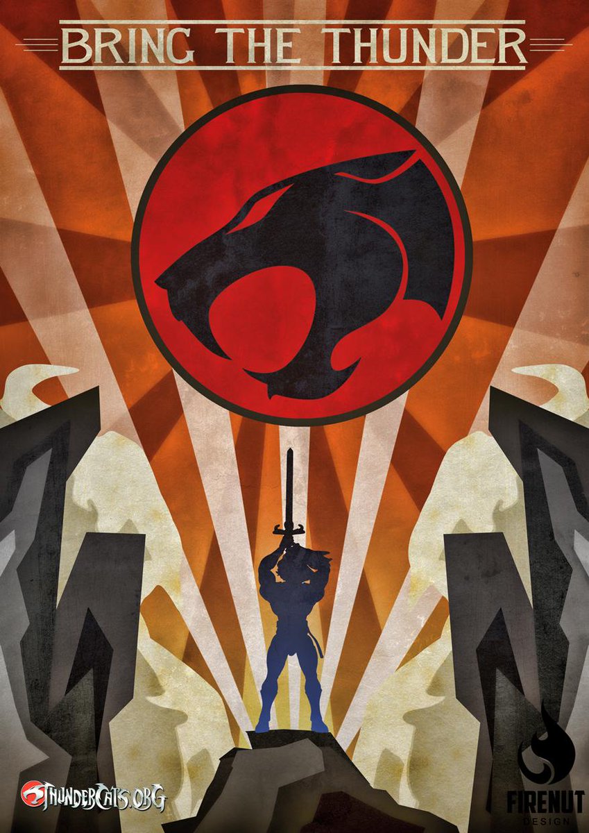 ThunderCatsOrg very cool #ThunderCats art piece. This would make a great poster for a movie wouldn't it?