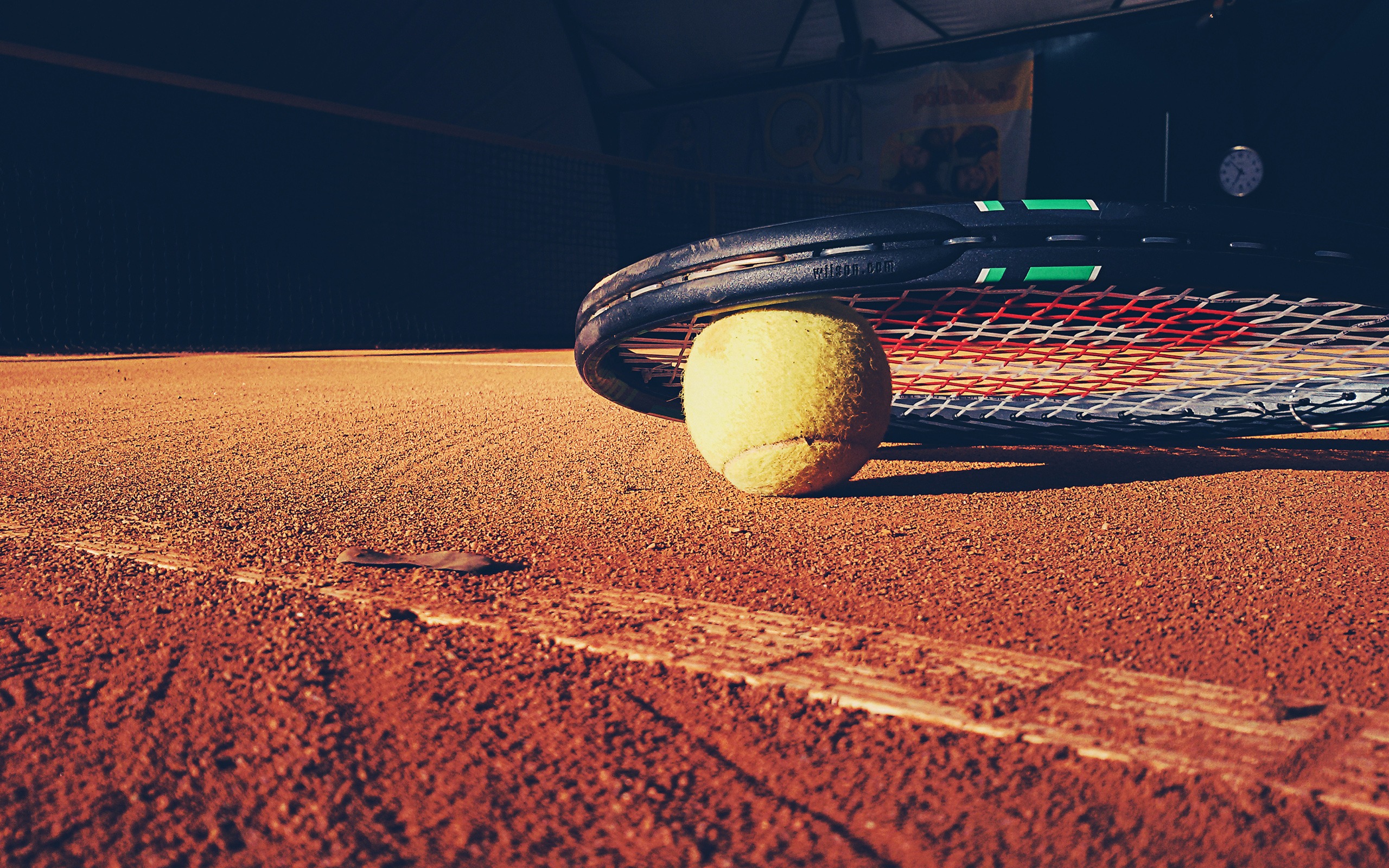 Sunball Tennis Court Sports Poster HD Wallpaper