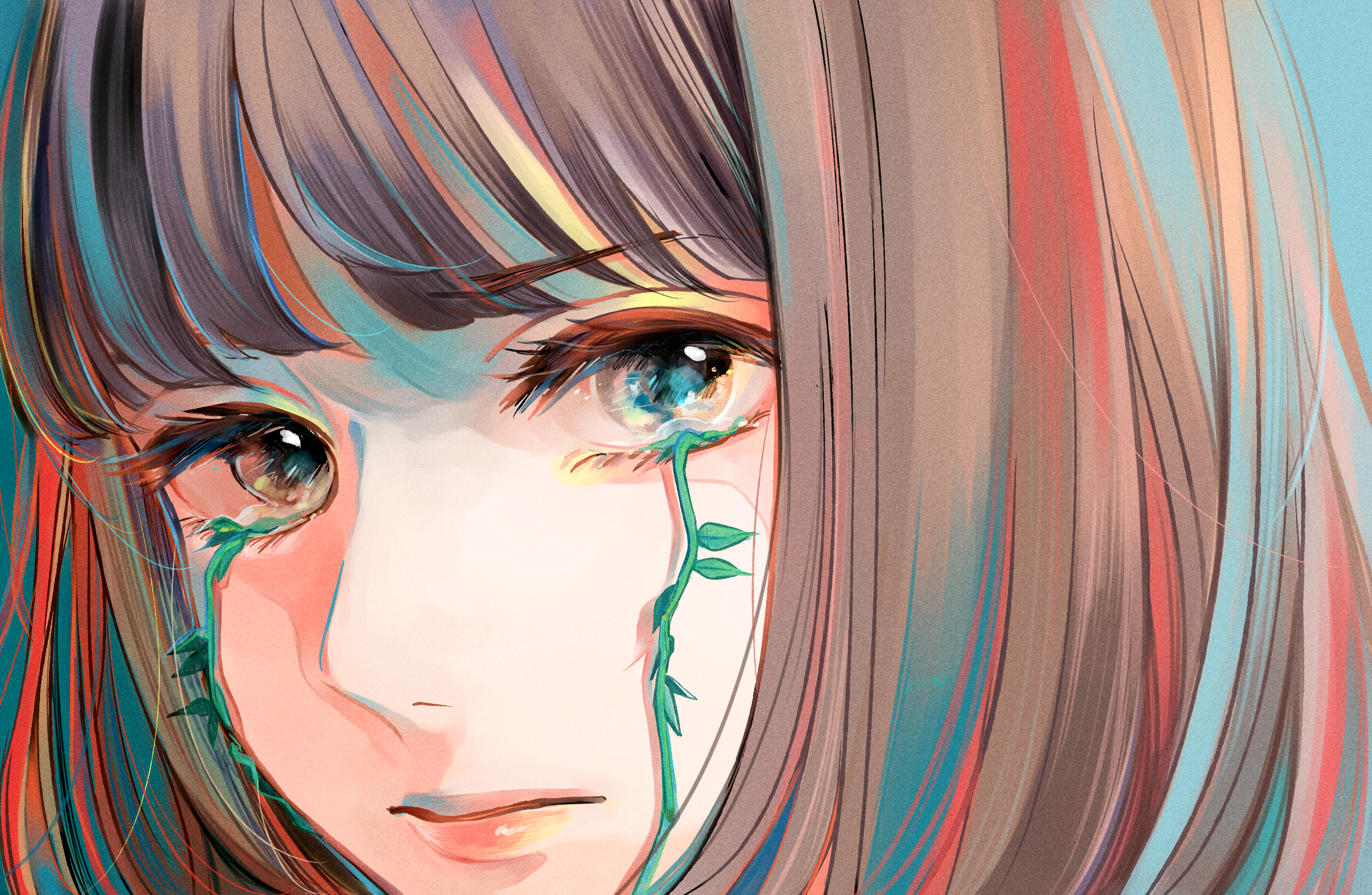 HD Sad Anime Girl Wallpaper