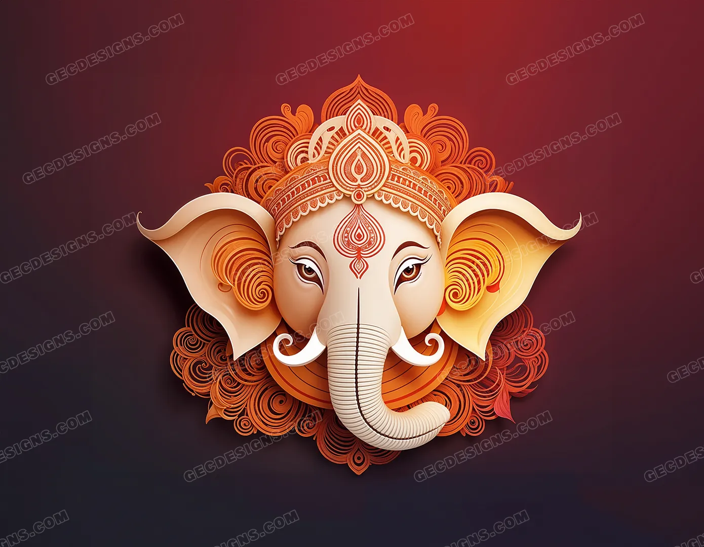 Creative lord Ganesh vector illustration, lord Ganpati HD wallpaper, Ganesh Chaturthi wishes poster image