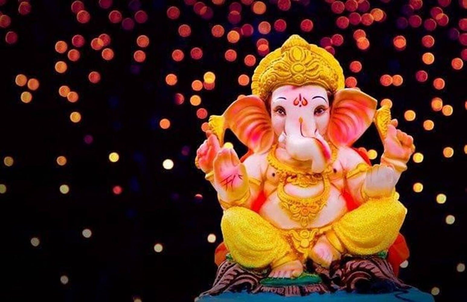Download Ganesh Desktop Sukhasana Digital Artwork Wallpaper