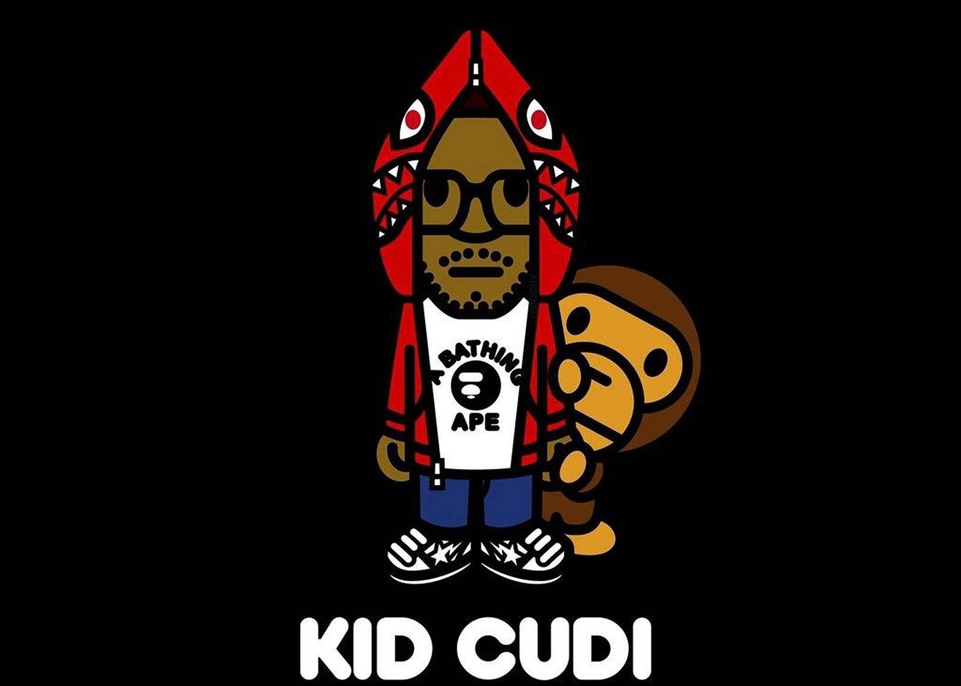 Download Kid Cudi BAPE Logo Wallpaper