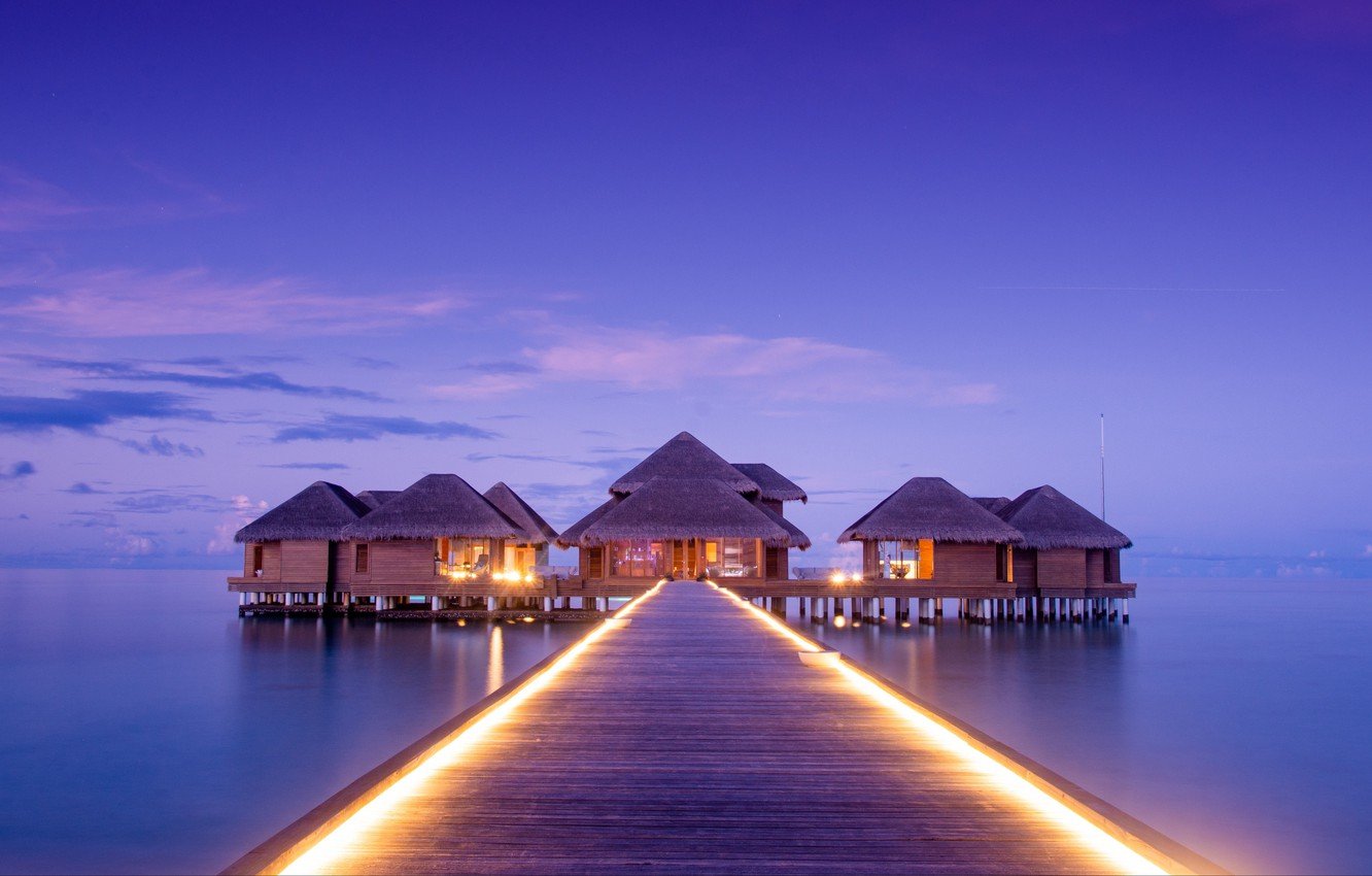 Sunset Maldives Wallpaper 1332x850 65951