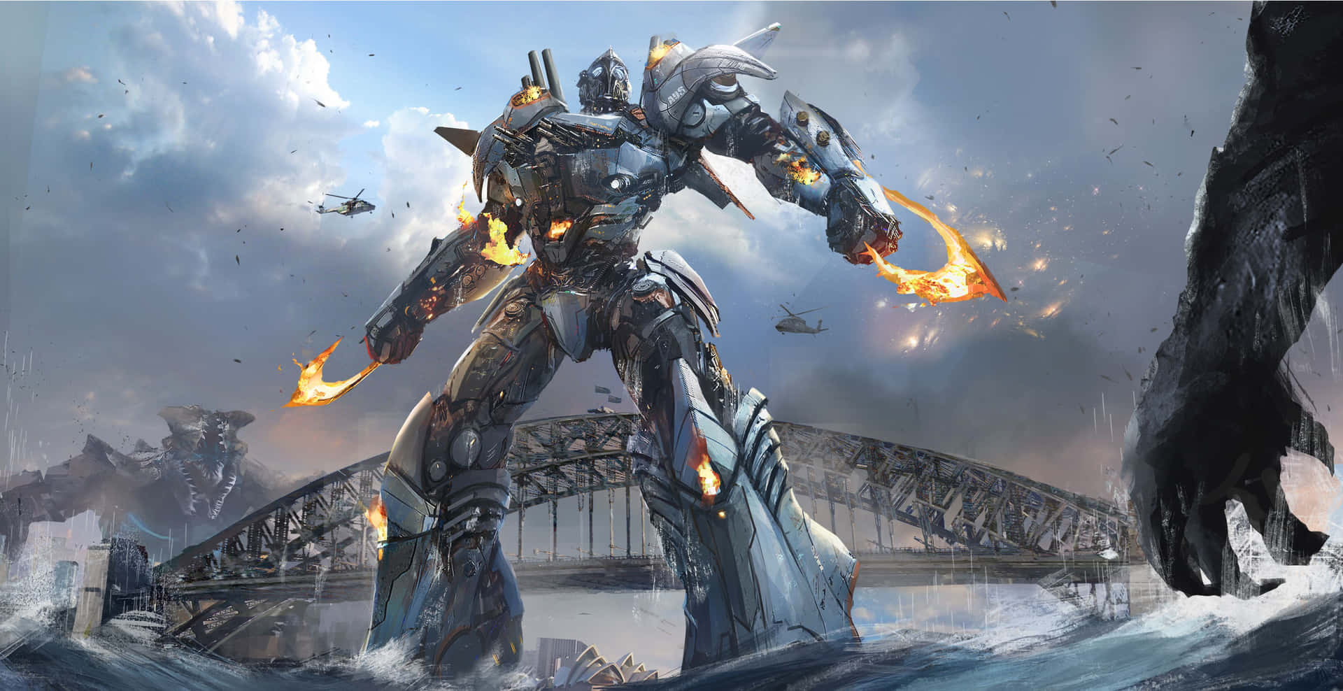 Download Pacific Rim Jaeger Battle Wallpaper