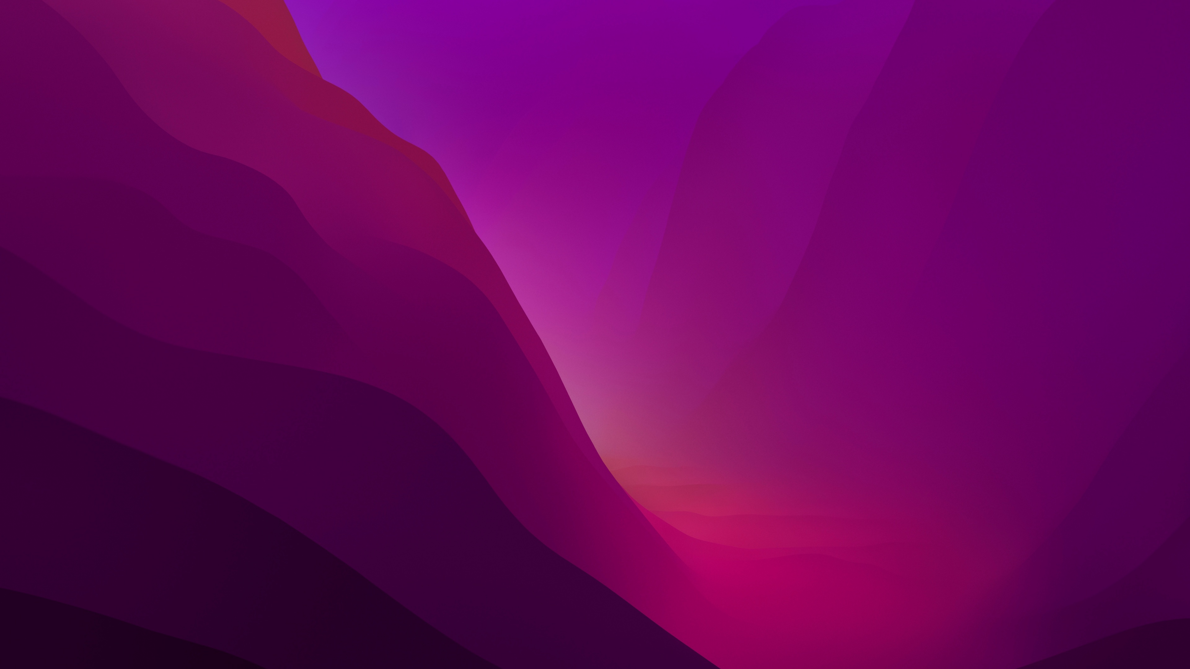 macOS Monterey Wallpaper 4K, Pink aesthetic, Stock, Dark Mode