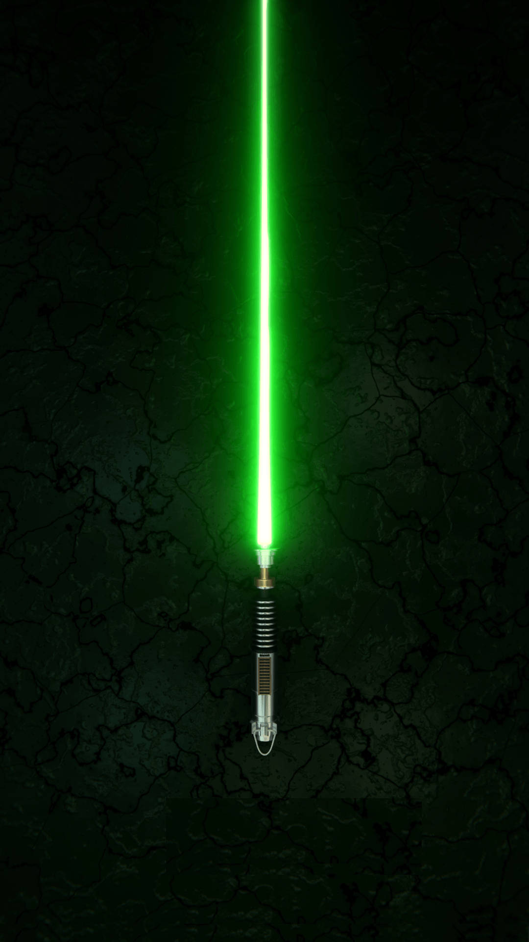 Download Green Lightsaber In Star Wars Cell Phone Wallpaper