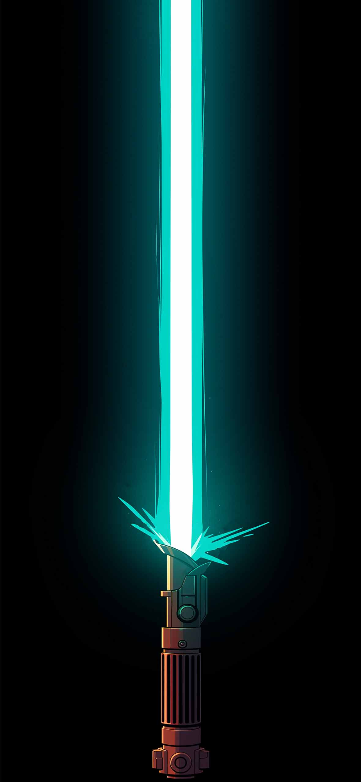 Star Wars Glowing Lightsaber Black Background Wallpaper HD