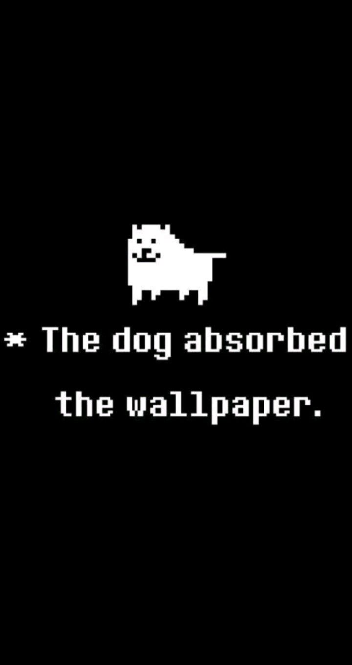 The dog absorbed the wallpaper