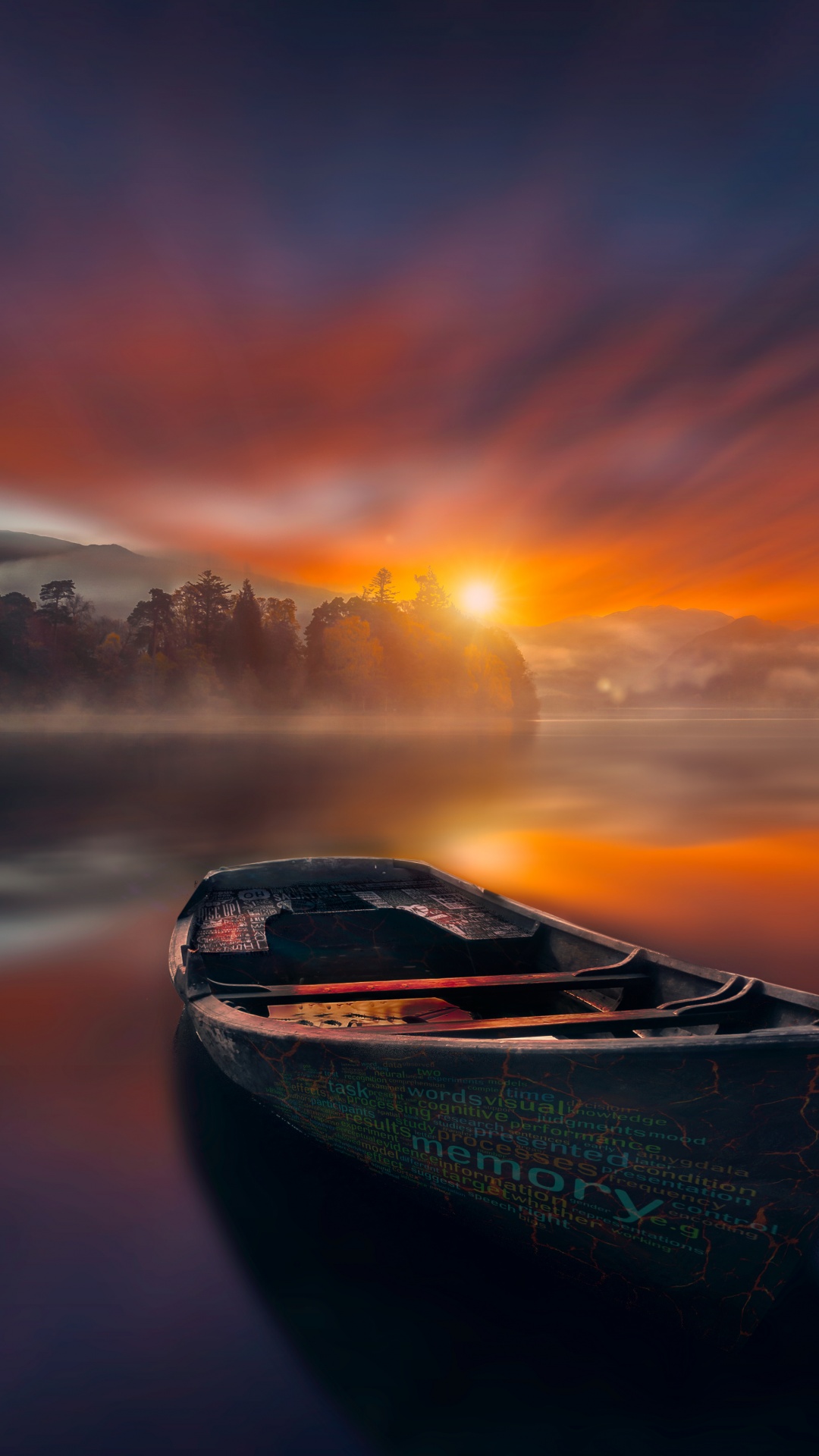 Sunset Wallpaper 4K, Boat, Lake, Reflections, Dawn
