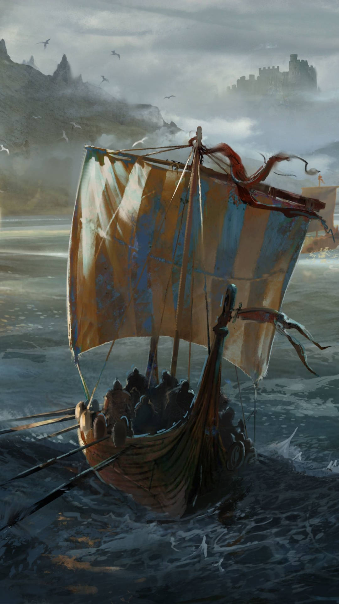 Download For Honor Phone Viking Boat Wallpaper