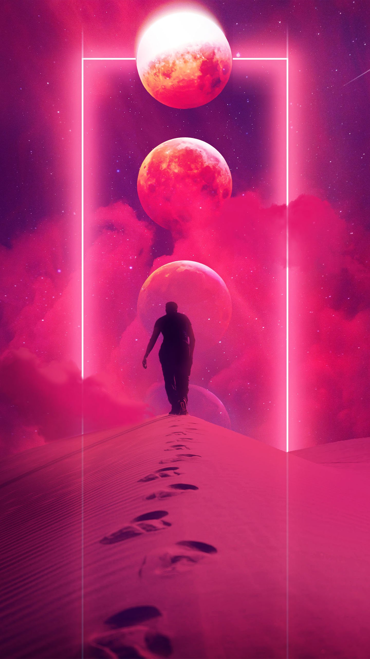Some neon wallpaper for your phone