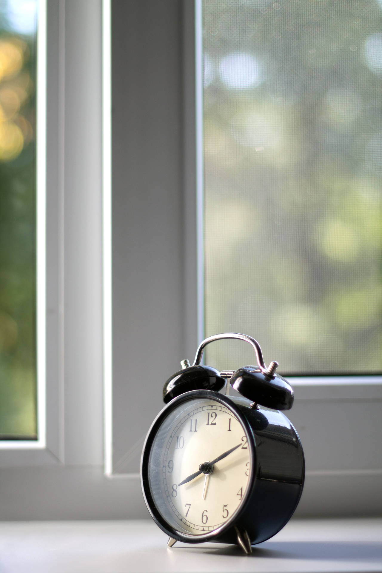 Download Clock By The Window Wallpaper